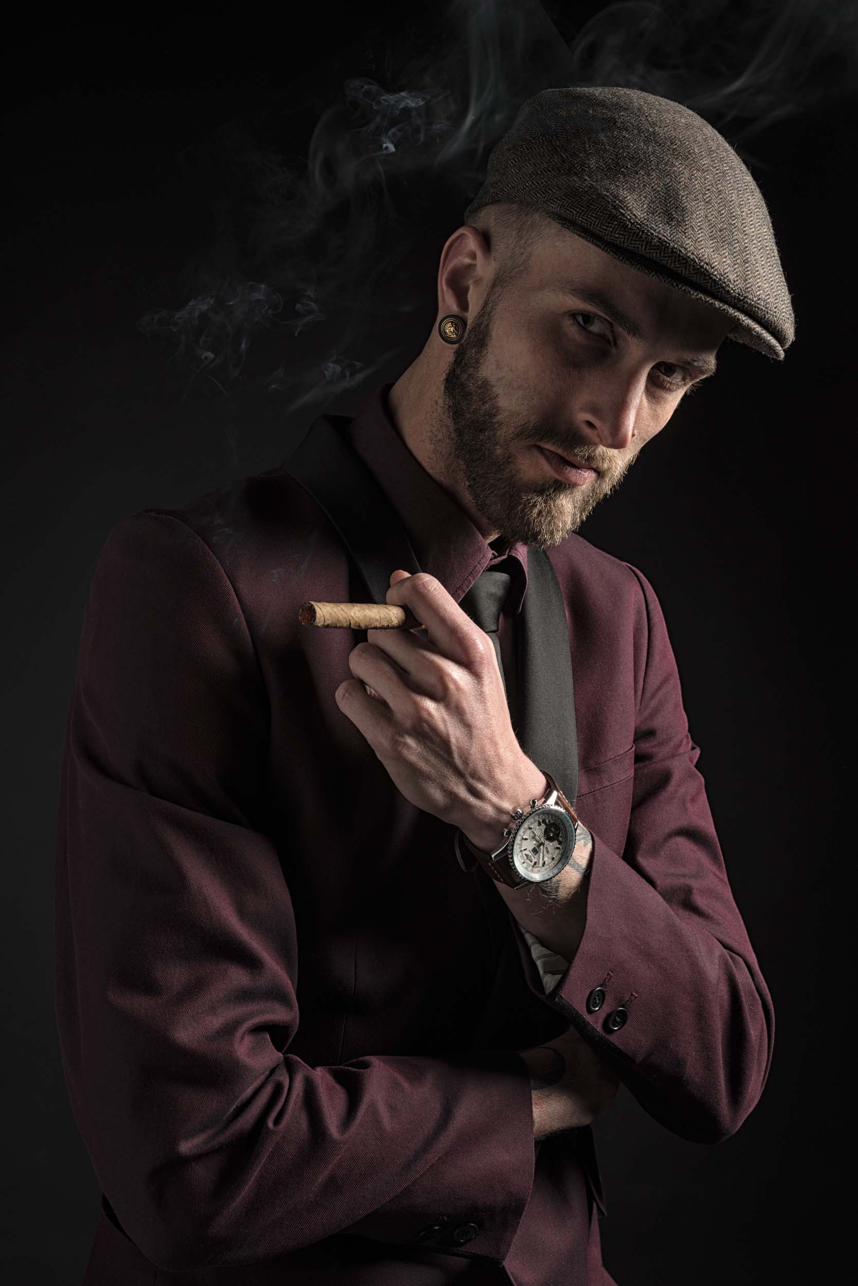 Fotoshoot studio - Jelle Nauta - Smoking Cigar